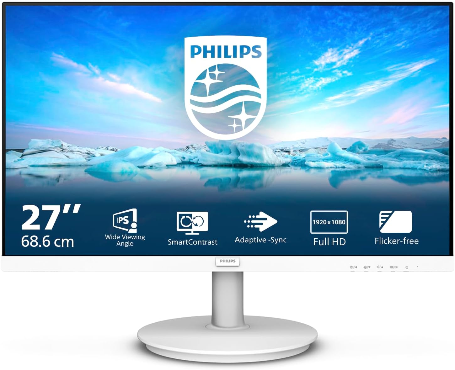 Monitor Philips 271V8AW 27"/ Full HD/ Multimédia/ Branco - Imagem 2