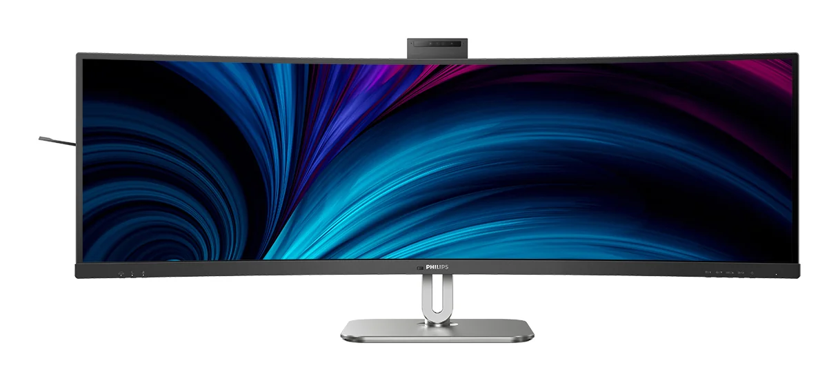 Monitor Curvo Philips 49B2U5900CH 48.8" Dual QHD 32:9 SuperWide Webcam USB-C HDR400 Prateado e Preto - Imagem 5
