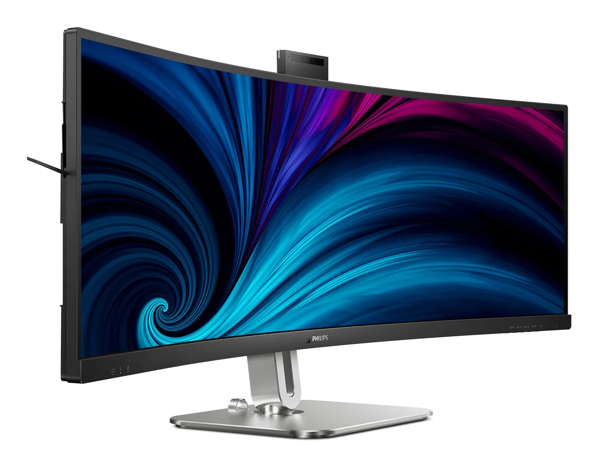Monitor Curvo Philips 49B2U5900CH 48.8" Dual QHD 32:9 SuperWide Webcam USB-C HDR400 Prateado e Preto - Imagem 11