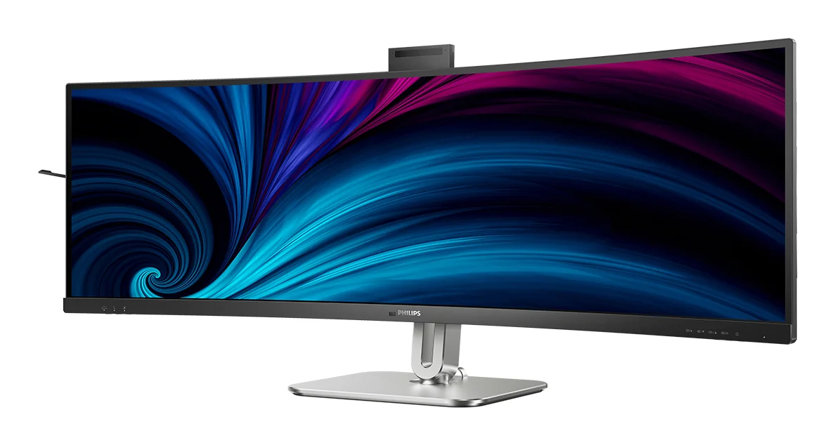 Monitor Curvo Philips 49B2U5900CH 48.8" Dual QHD 32:9 SuperWide Webcam USB-C HDR400 Prateado e Preto - Imagem 12