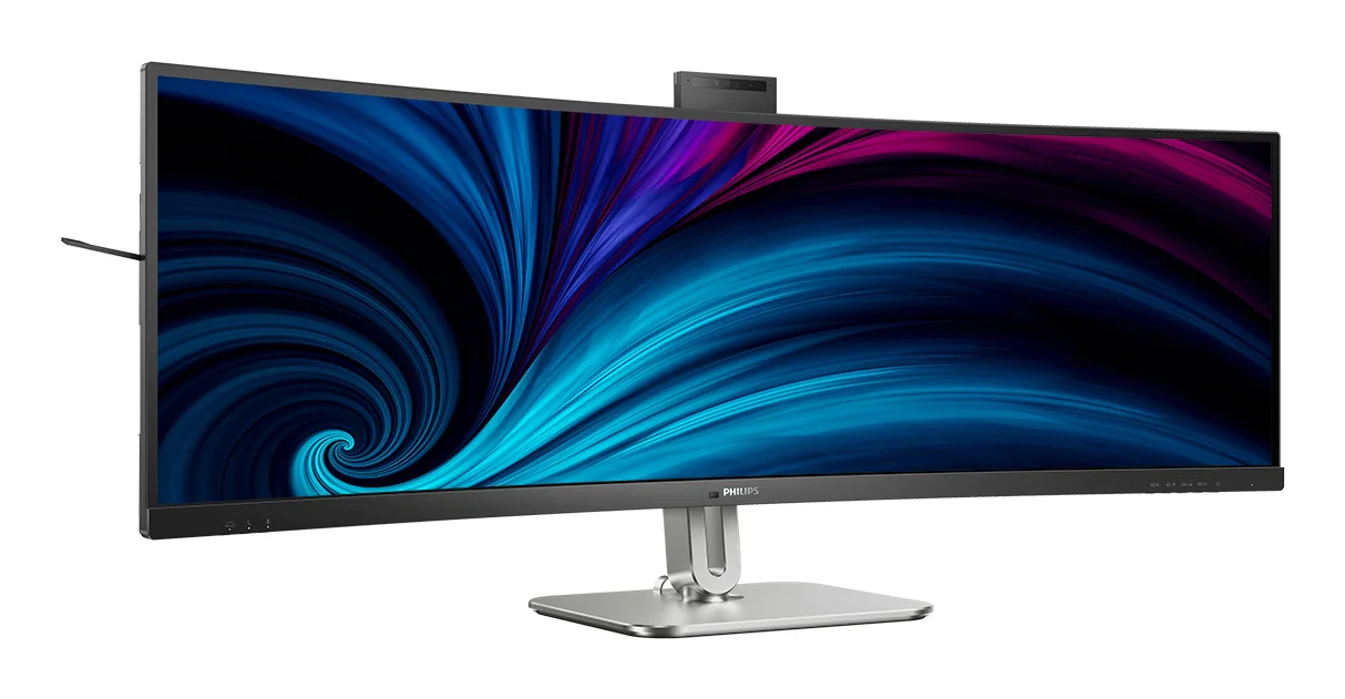 Monitor Curvo Philips 49B2U5900CH 48.8" Dual QHD 32:9 SuperWide Webcam USB-C HDR400 Prateado e Preto - Imagem 10