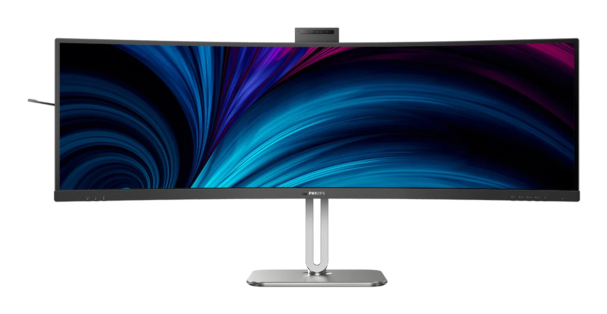 Monitor Curvo Philips 49B2U5900CH 48.8" Dual QHD 32:9 SuperWide Webcam USB-C HDR400 Prateado e Preto - Imagem 7