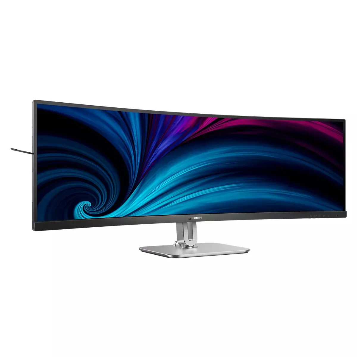Monitor Curvo Philips 49B2U5900C 49" SuperWide Dual QHD VA HDR400 USB-C KVM Preto e Prateado - Imagem 7