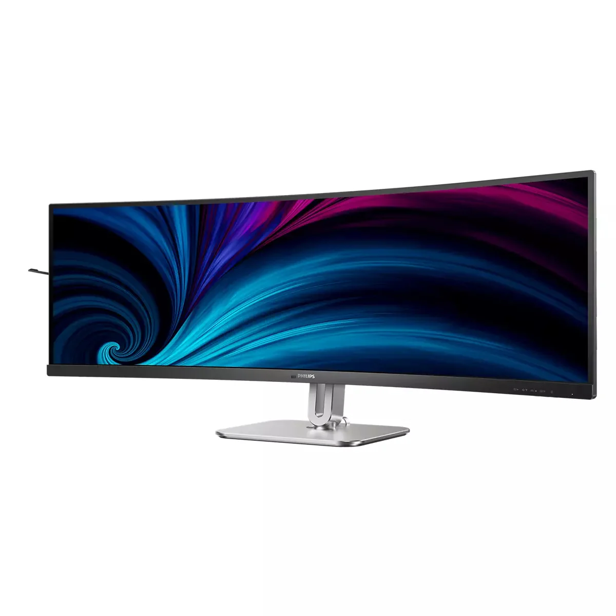 Monitor Curvo Philips 49B2U5900C 49" SuperWide Dual QHD VA HDR400 USB-C KVM Preto e Prateado - Imagem 9
