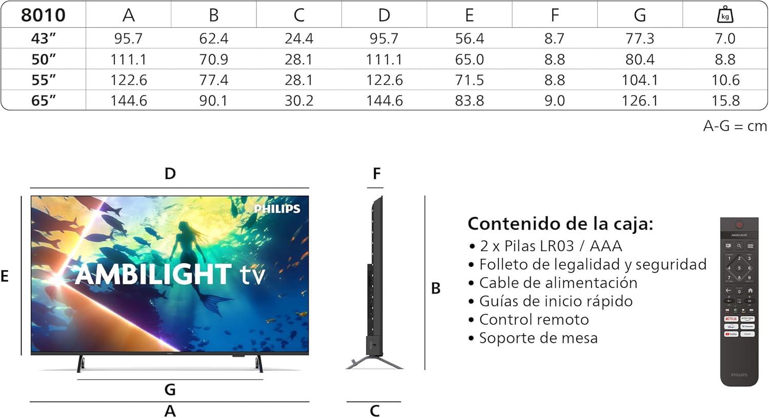 Televisor Philips 43PUS8010 43"/ Ultra HD 4K/ Ambilight/ Smart TV/ WiFi - Imagem 3