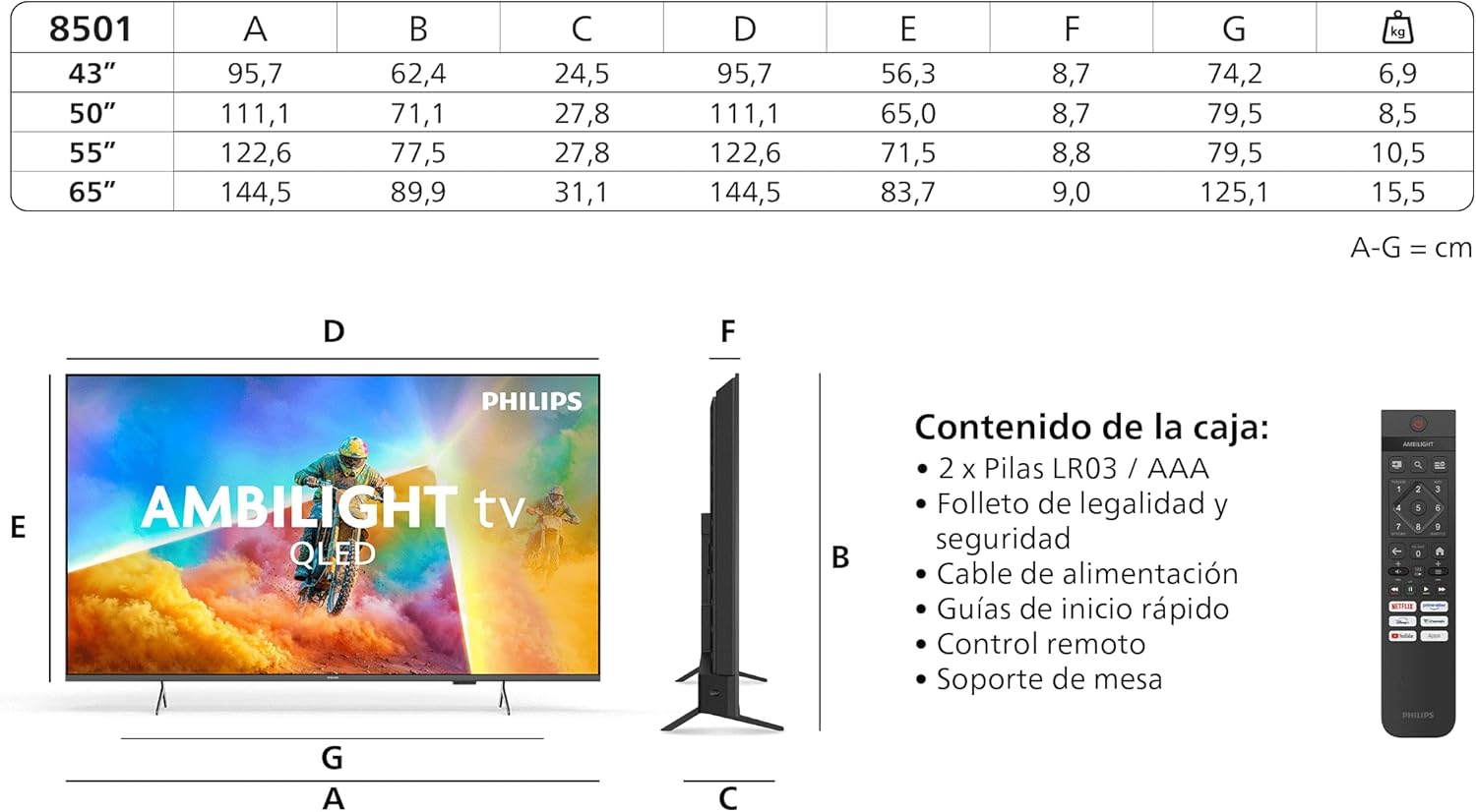 Smart TV Philips 55PQS8501 55" QLED Ultra HD 4K Ambilight Titan OS Dolby Atmos - Imagem 3