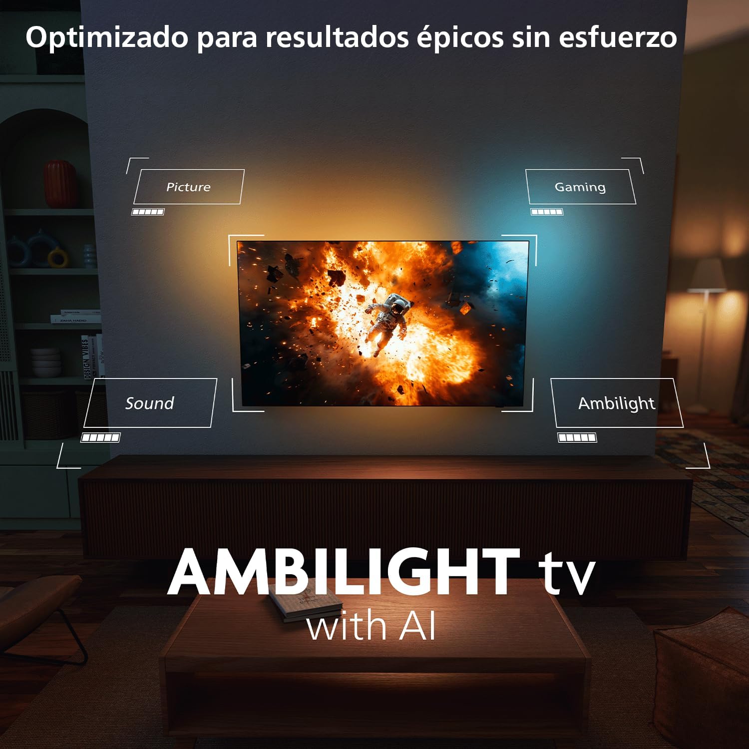 Smart TV Philips 55PQS8501 55" QLED Ultra HD 4K Ambilight Titan OS Dolby Atmos - Imagem 8