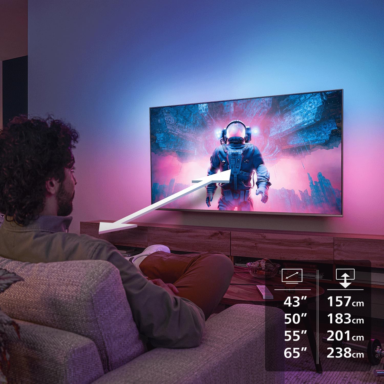 Smart TV Philips 55PQS8501 55" QLED Ultra HD 4K Ambilight Titan OS Dolby Atmos - Imagem 12