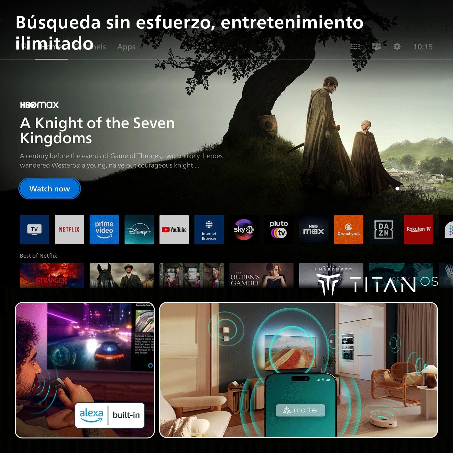 Smart TV Philips 55PQS8501 55" QLED Ultra HD 4K Ambilight Titan OS Dolby Atmos - Imagem 7