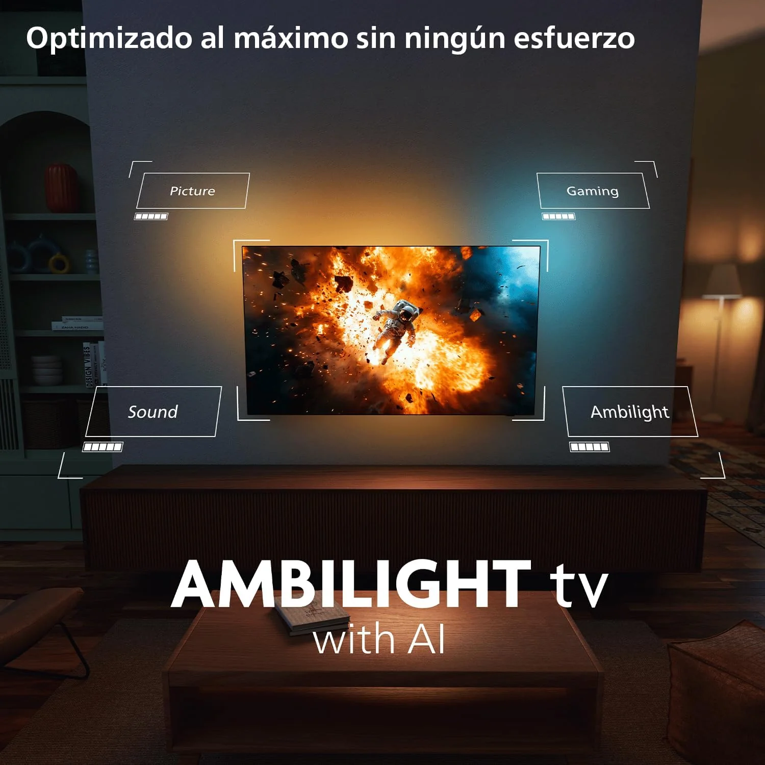 Televisor Smart TV Philips 75PQS9011 75" QLED Ultra HD 4K Ambilight WiFi - Imagem 8
