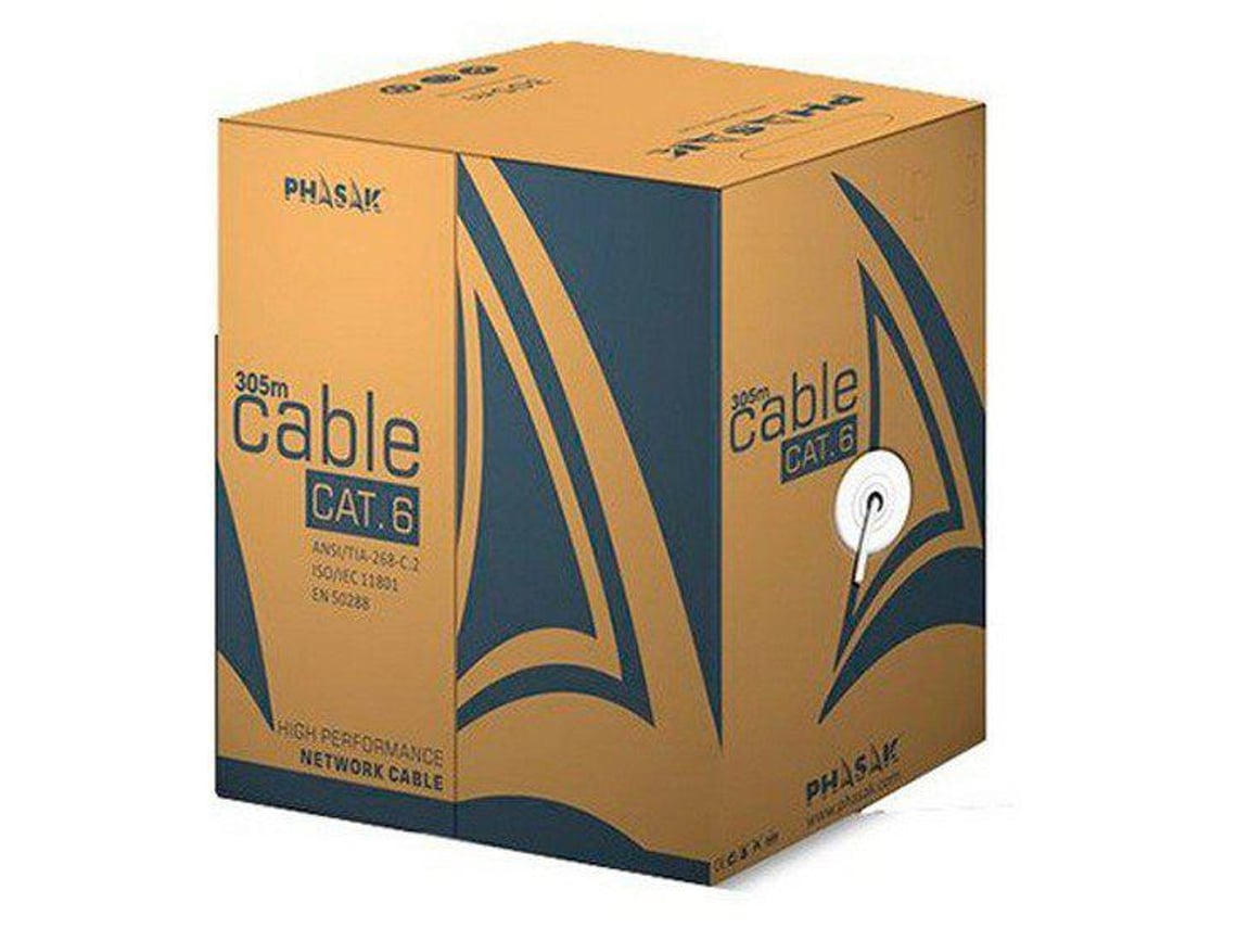 Bobina de Cabo RJ45 FTP Phasak PHR 6312 Cat.6/ 305m/ Cinza