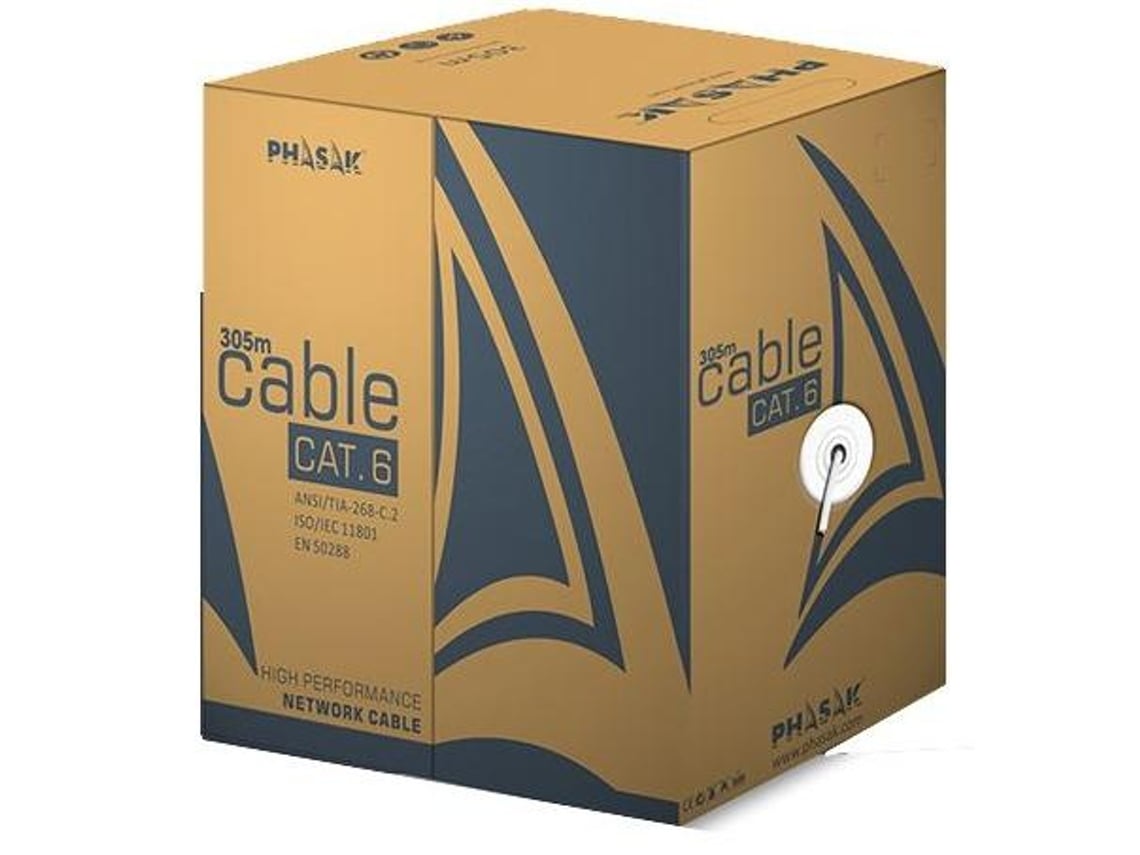 Bobina de Cabo RJ45 FTP Phasak PHR 6312 Cat.6/ 305m/ Cinza - Imagem 2