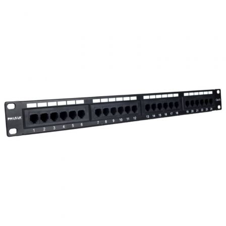 Patch Panel Phasak PU 2971/ 24 Portas/ Cat.6A/ Altura 1U