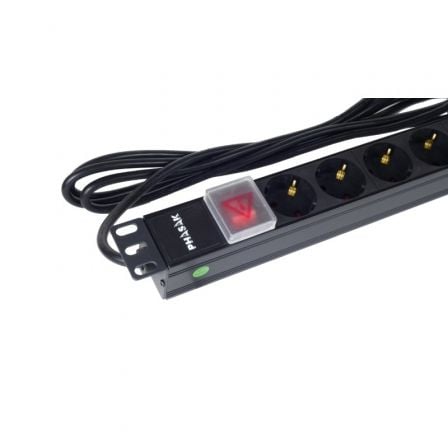 Régua com Interruptor Phasak BNS 1520/ 8 Tomadas de Corrente/ Cabo 3m/ Preto - Imagem 5