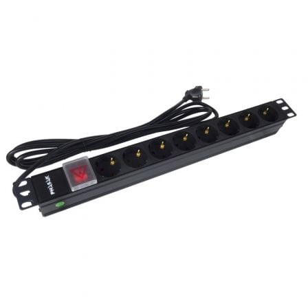 Régua com Interruptor Phasak BNS 1520/ 8 Tomadas de Corrente/ Cabo 3m/ Preto - Imagem 4