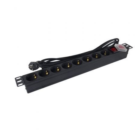 Régua com Interruptor Phasak BNS 1520/ 8 Tomadas de Corrente/ Cabo 3m/ Preto - Imagem 3