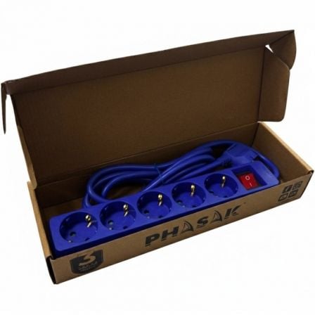 Régua de alimentação com Interruptor Phasak BN 0825/ 5 Tomadas de Corrente/ Cabo 1.8m/ Azul - Imagem 2
