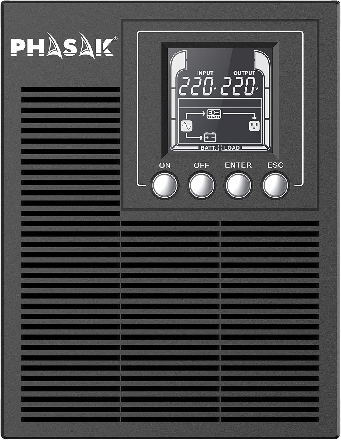 UPS Online Phasak 1000 VA Online LCD/ 1000VA-900W/ 3 Saídas/ Formato Torre - Imagem 3