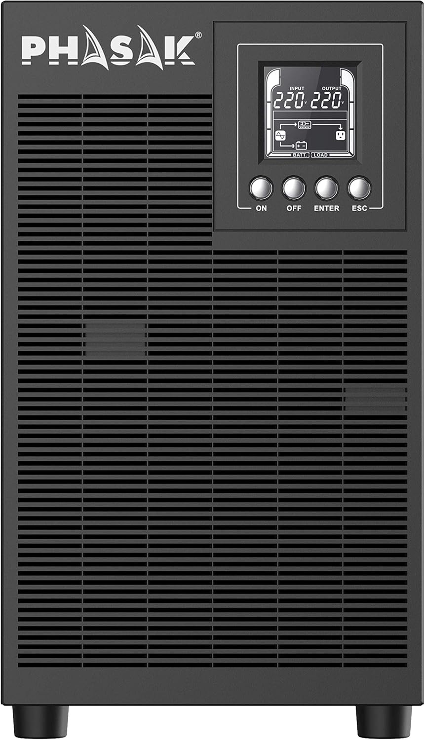 UPS Online Phasak 3000 VA Online LCD/ 3000VA-2700W/ 4 Saídas/ Formato Torre - Imagem 3