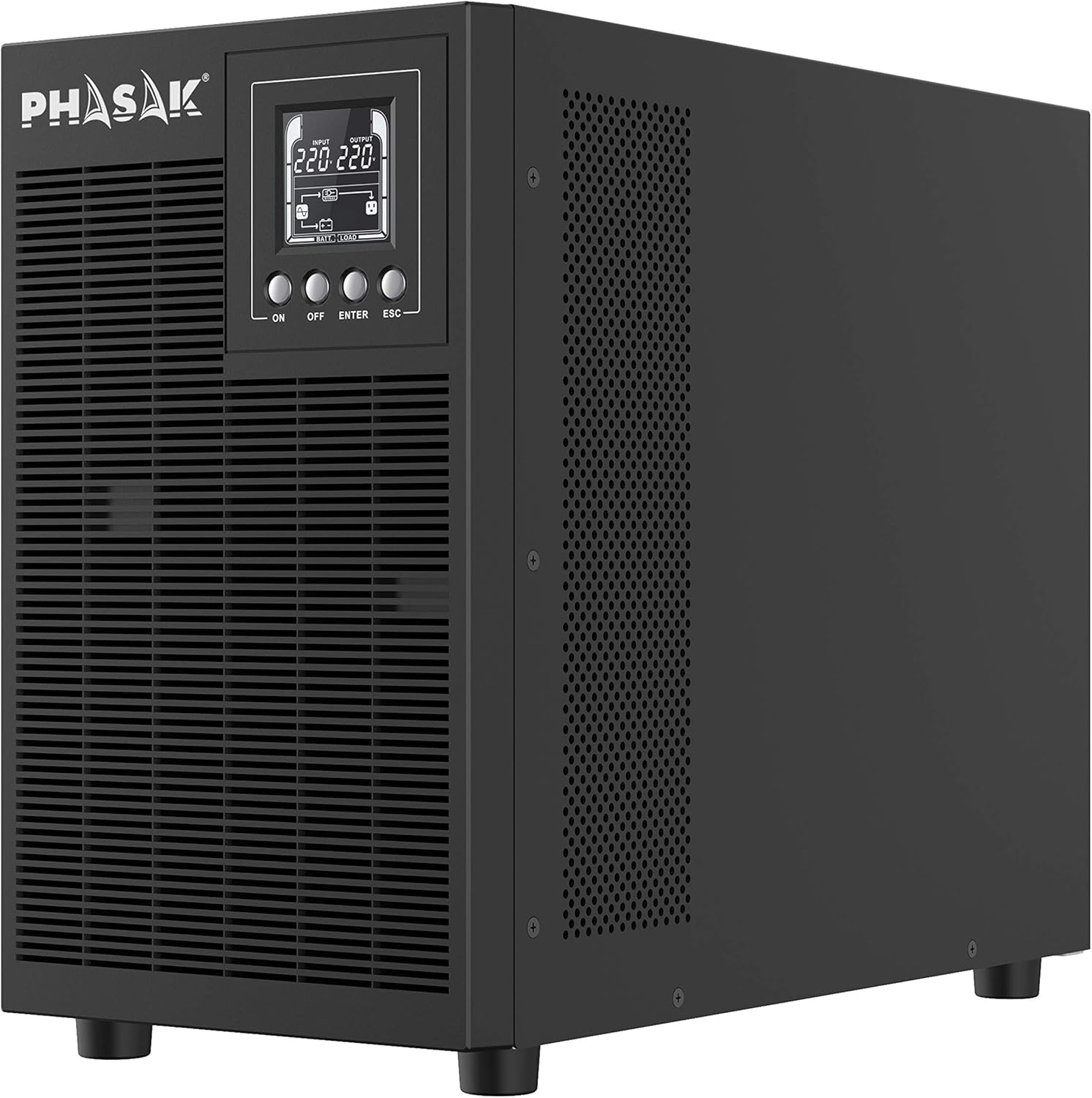 UPS Online Phasak 3000 VA Online LCD/ 3000VA-2700W/ 4 Saídas/ Formato Torre