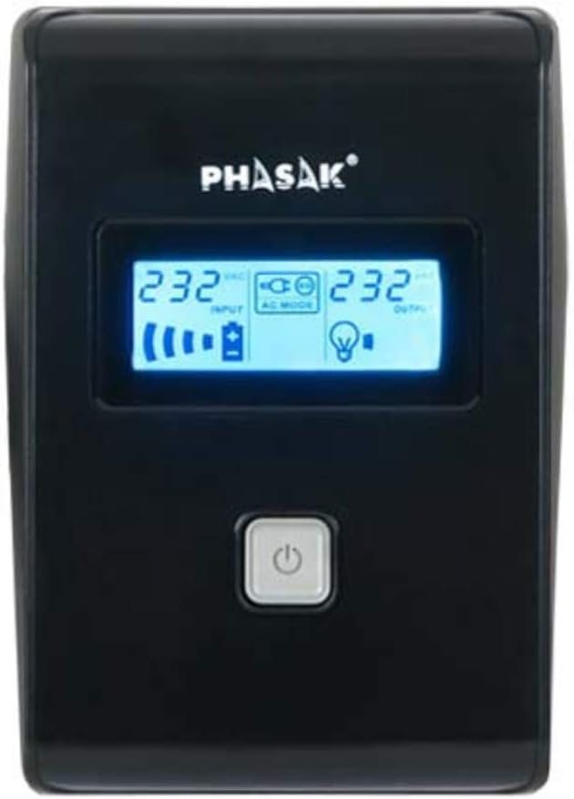 UPS Linha Interativa Phasak 650 VA LCD Interativa/ 650VA/ 2 Saídas/ Formato Torre - Imagem 4