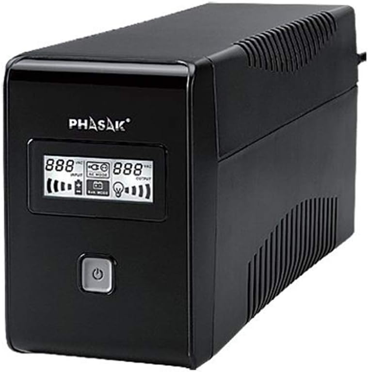 UPS Linha Interativa Phasak 650 VA LCD Interativa/ 650VA/ 2 Saídas/ Formato Torre