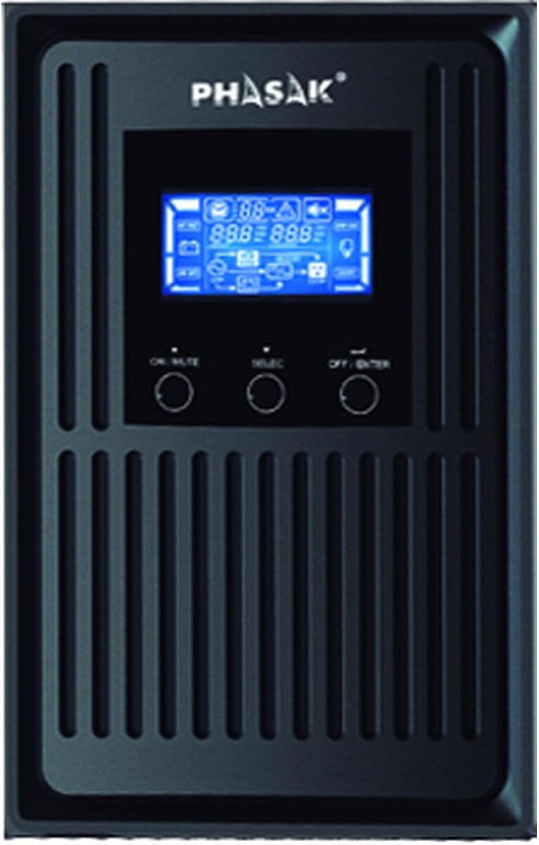 UPS Online Phasak Conqueror Pro 3000 VA Online LCD/ 3000VA-2700W/ 3 Saídas/ Formato Torre - Imagem 2