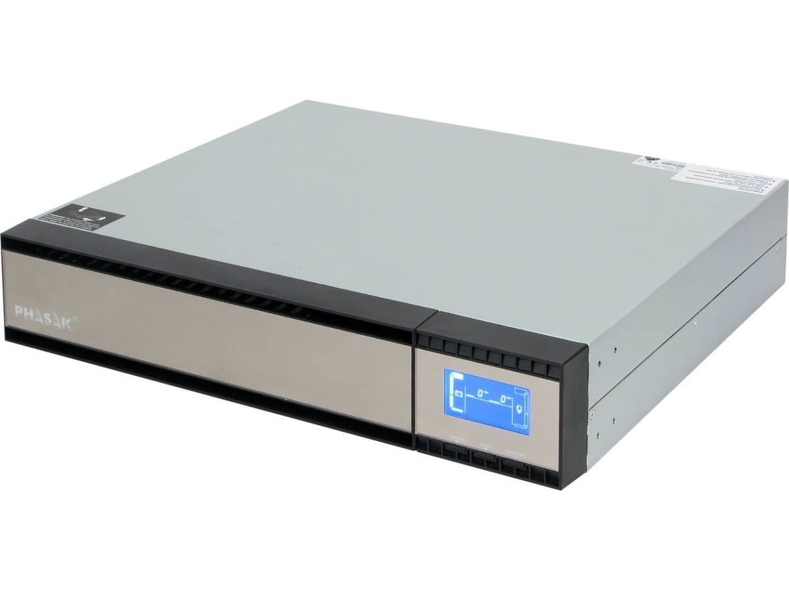 UPS Online Phasak Rack 3000 VA Online LCD/ 3000VA-2700W/ 8 Saídas/ Formato Rack