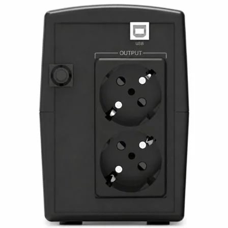 UPS (SAI) Phasak Sirius 1000 VA 600W LCD PH 7310 2 Tomadas Schuko USB-C USB-A Torre - Imagem 2