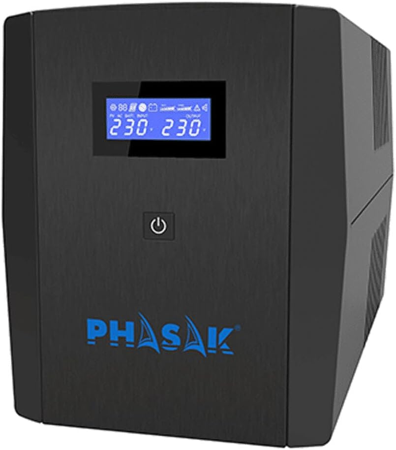 UPS Linha Interativa Phasak SIRIUS 1560 VA Interativo/ 1560VA-900W/ 4 Saídas/ Formato Torre