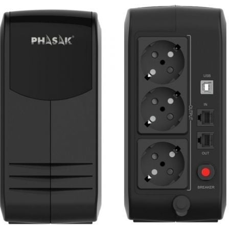 UPS Linha Interativa Phasak Smart Lite 950VA/ 950VA-570W/ 3 Saídas/ Formato Torre - Imagem 3