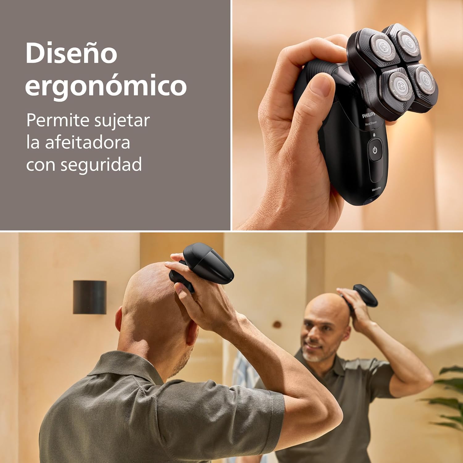 Máquina de Barbear para Cabeça Philips Head Shaver Pro Series 5000 Cabeçal 360° Recarregável - Imagem 5