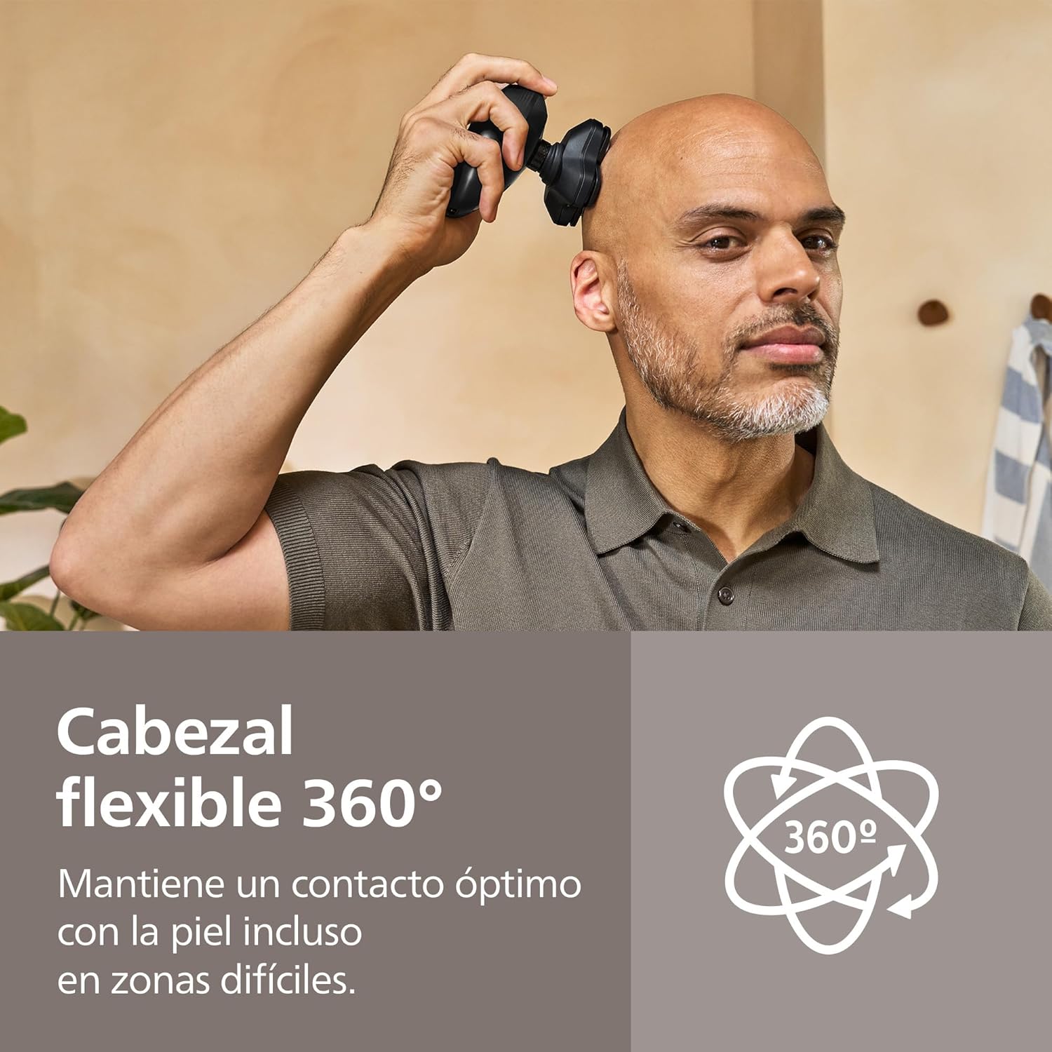 Máquina de Barbear para Cabeça Philips Head Shaver Pro Series 5000 Cabeçal 360° Recarregável - Imagem 3