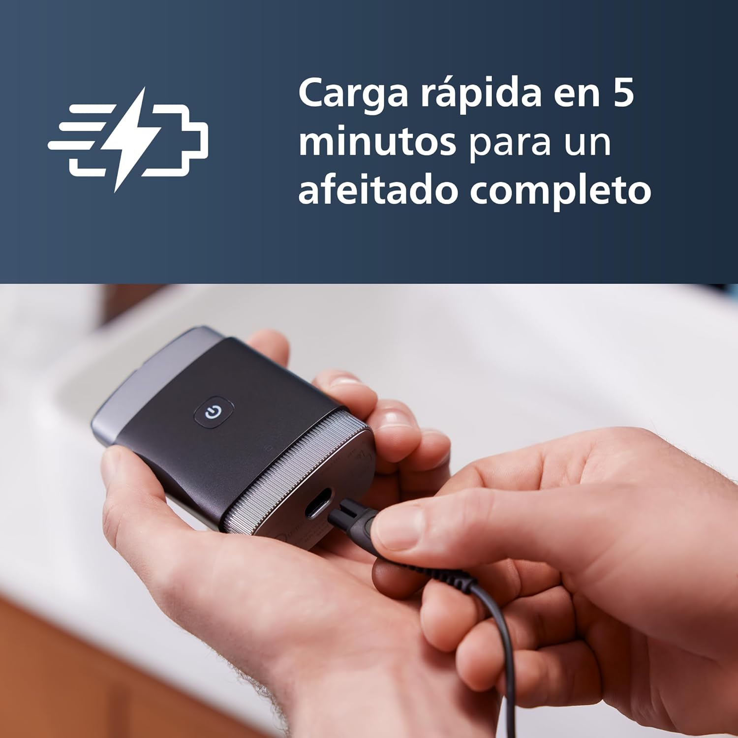 Máquina de Barbear Compacta Philips PQ888/06 com Bateria e 2 Acessórios - Imagem 6