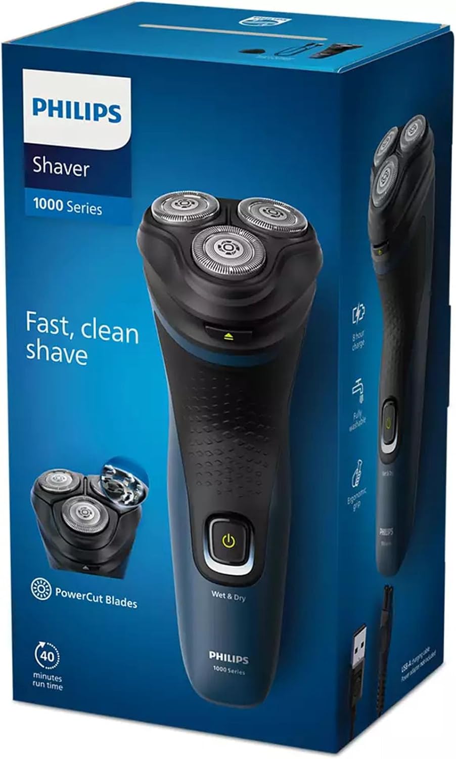 Máquina de Barbear Philips Wet & Dry S1151/ com Bateria - Imagem 2
