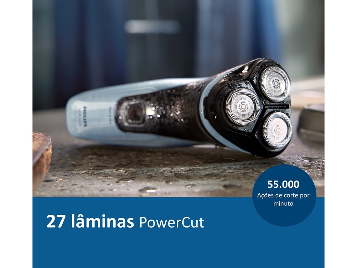 Máquina de Barbear Philips Shaver Series 3000X X3003/00/ com Bateria/ 2 Acessórios - Imagem 6
