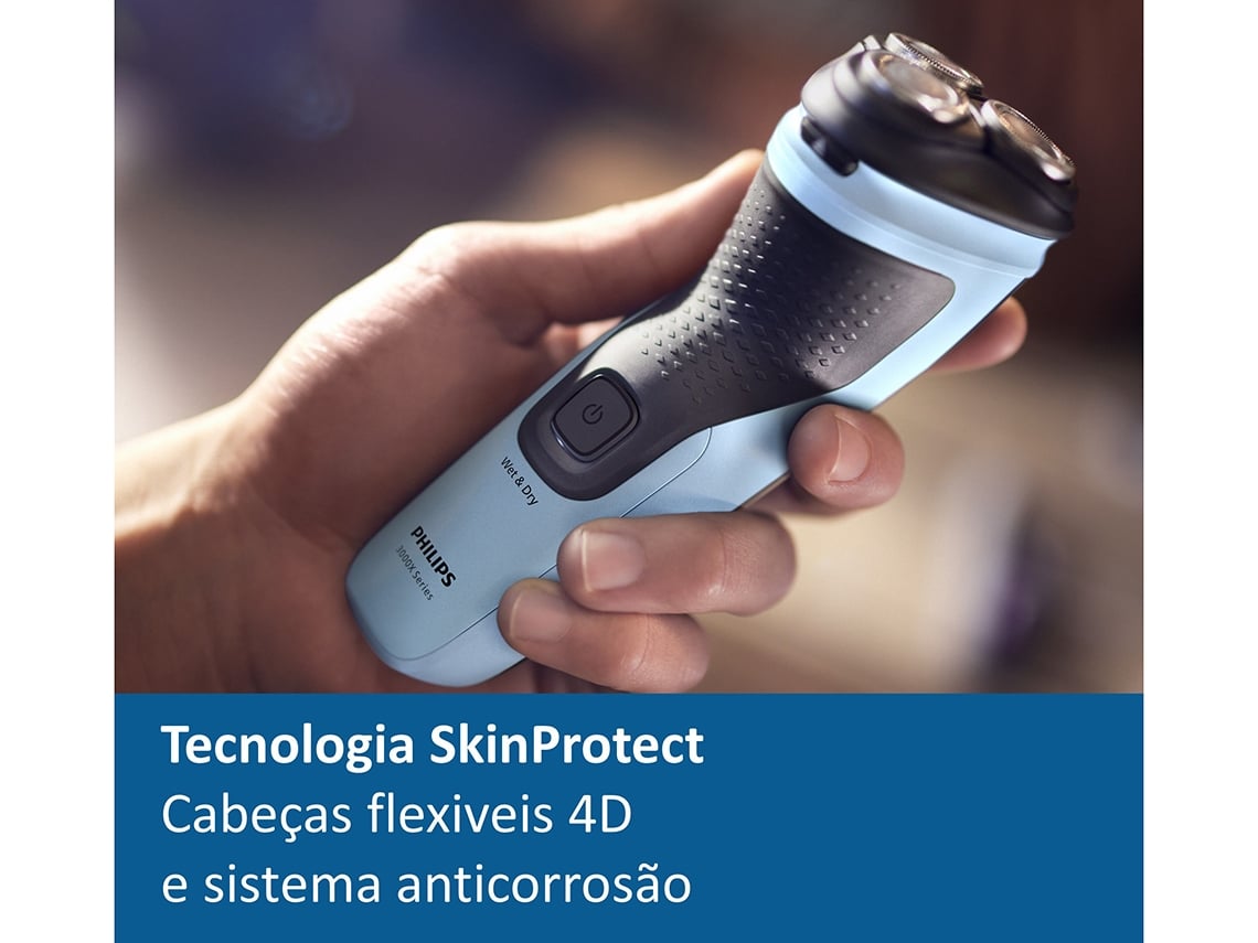 Máquina de Barbear Philips Shaver Series 3000X X3003/00/ com Bateria/ 2 Acessórios - Imagem 5