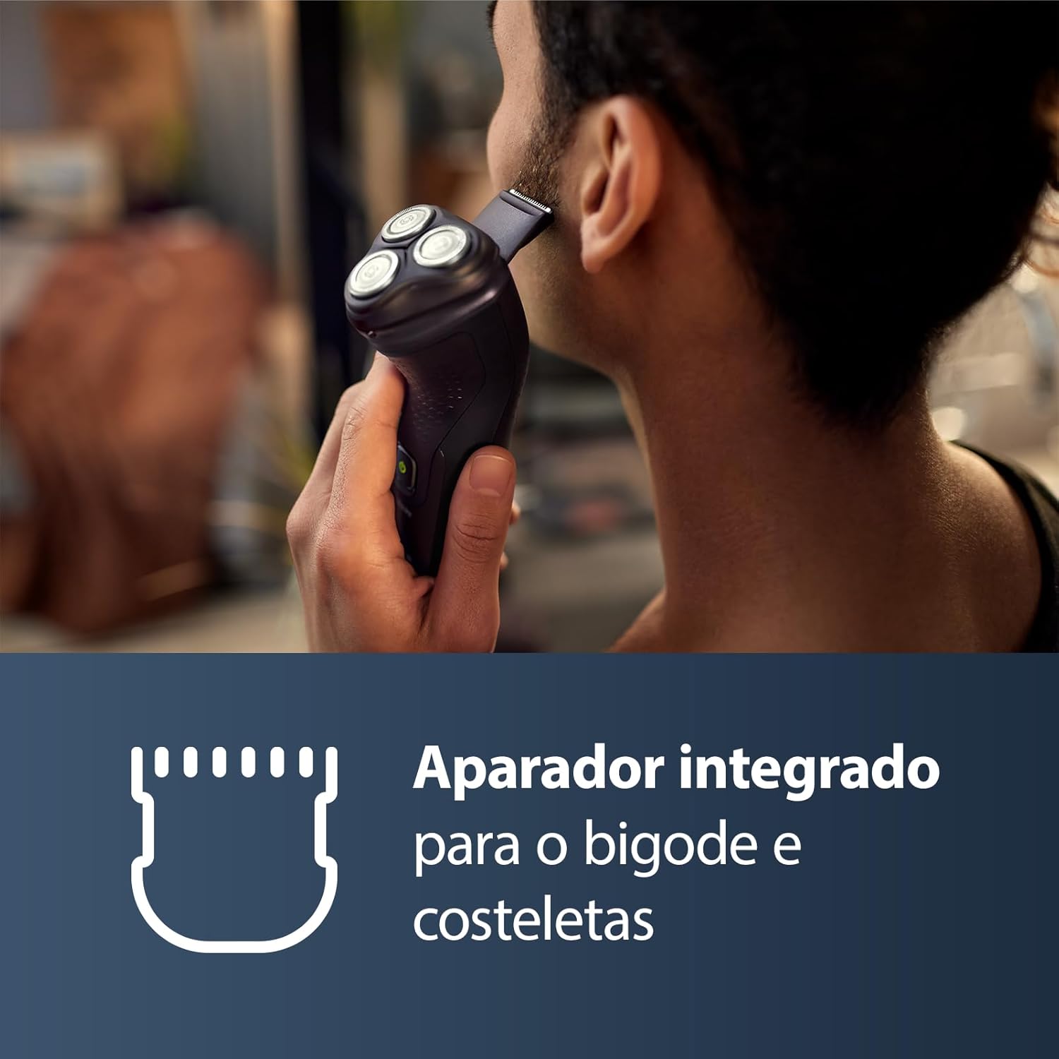 Máquina de Barbear Philips Shaver Series 3000X X3021/00/ com Bateria/ 1 Acessório - Imagem 7