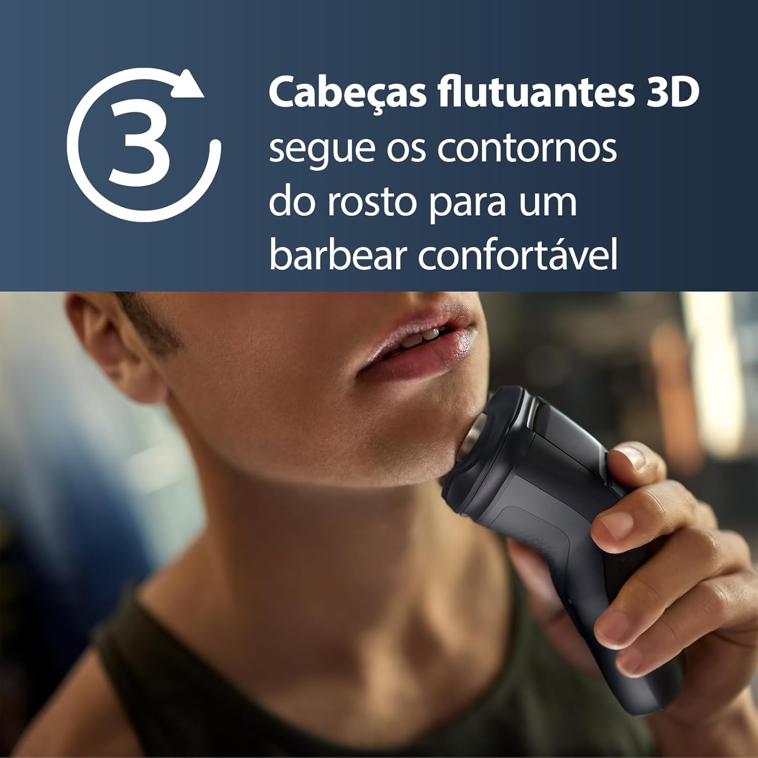Máquina de Barbear Philips Shaver Series 3000X X3021/00/ com Bateria/ 1 Acessório - Imagem 4