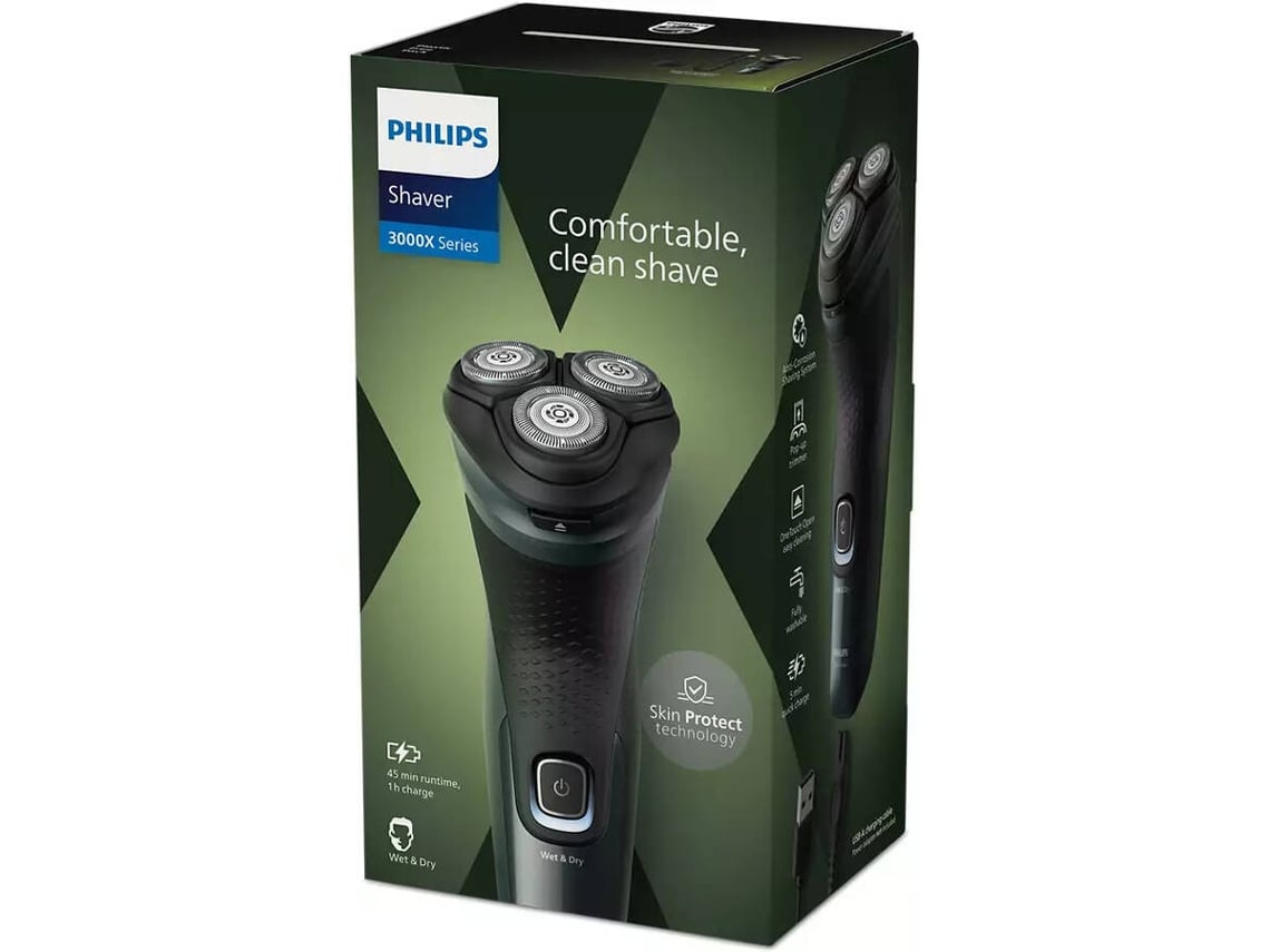 Máquina de Barbear Philips Shaver Series 3000X X3052/ com Bateria/ 2 Acessórios - Imagem 8