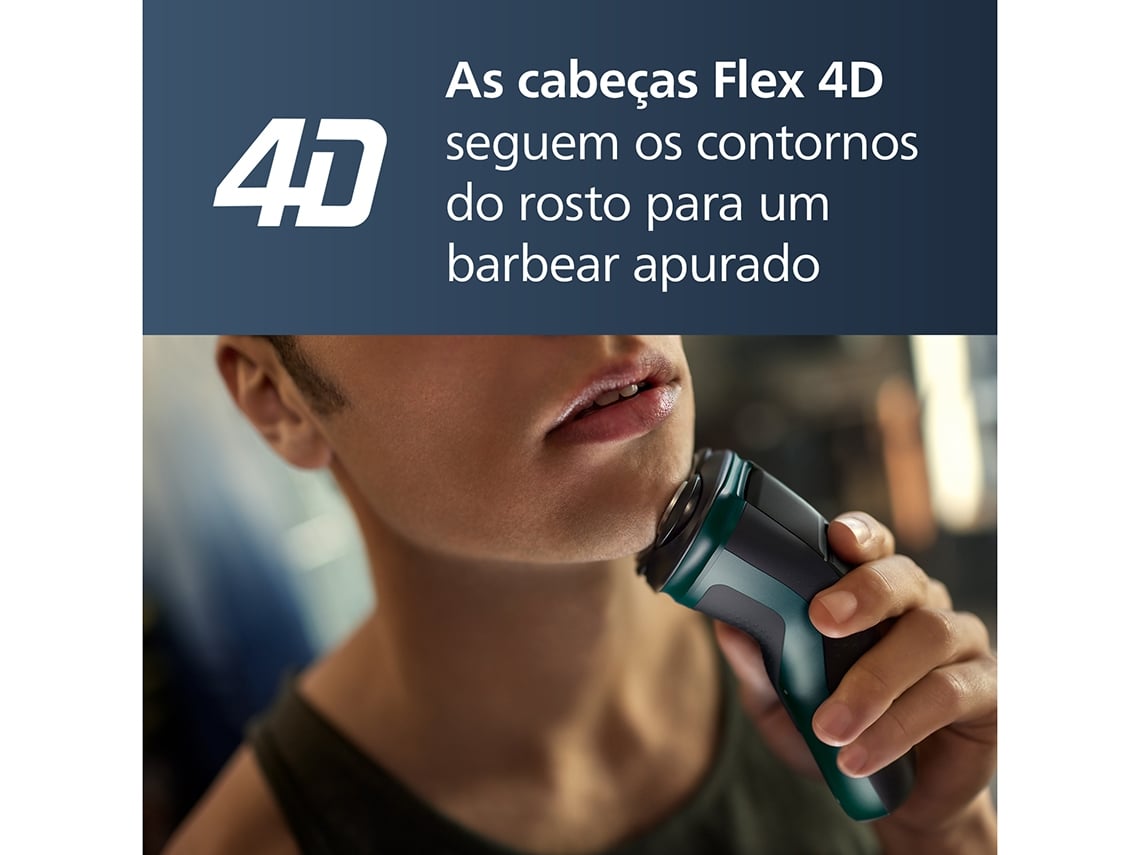 Máquina de Barbear Philips Shaver Series 3000X X3052/ com Bateria/ 2 Acessórios - Imagem 6