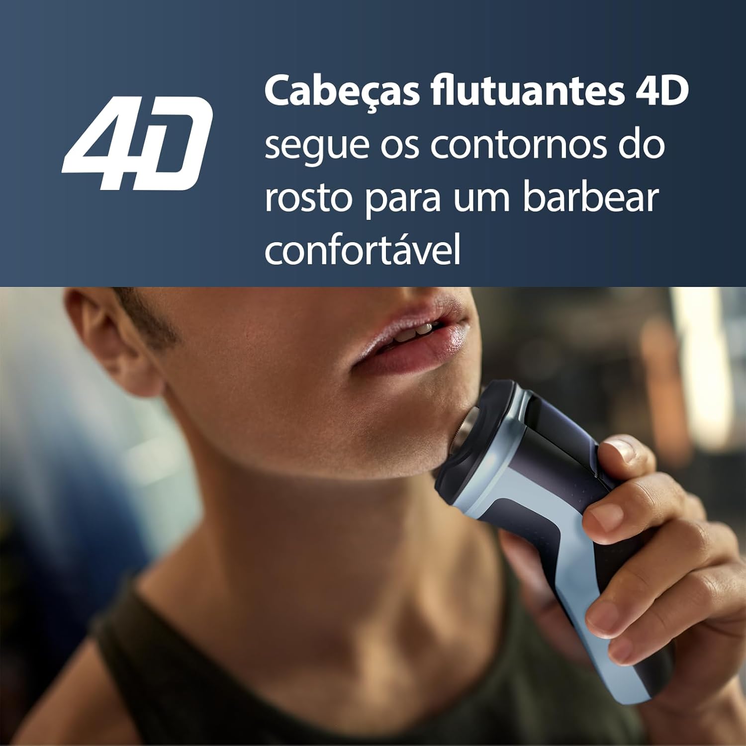 Máquina de barbear Philips Shaver Series 3000X X3063/ com Bateria/ 2 Acessórios - Imagem 7