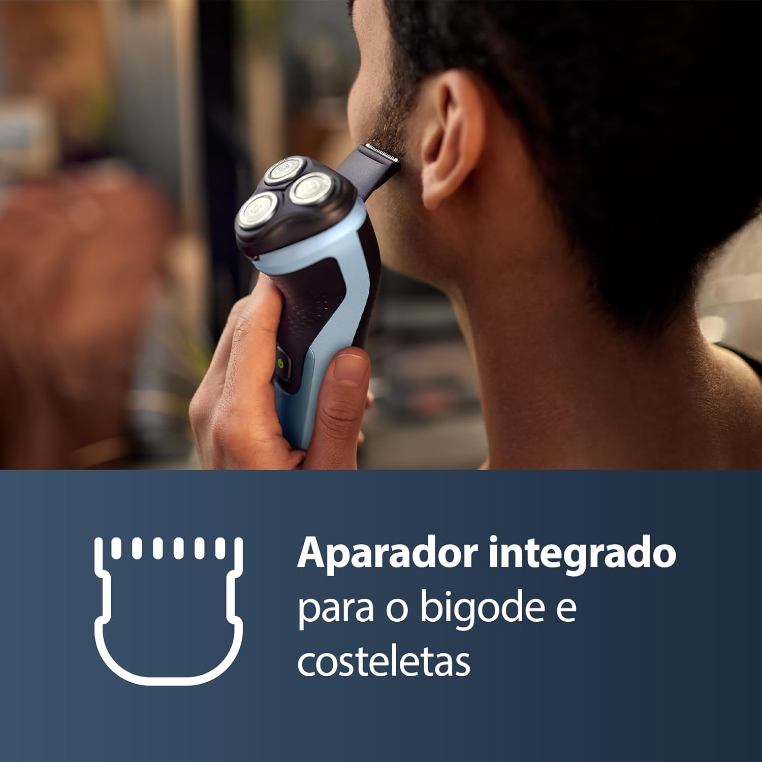 Máquina de barbear Philips Shaver Series 3000X X3063/ com Bateria/ 2 Acessórios - Imagem 10