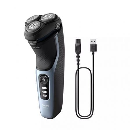 Máquina de Barbear Philips Shaver Series 3000 S3243/12 com Bateria / 2 Acessórios - Imagem 4