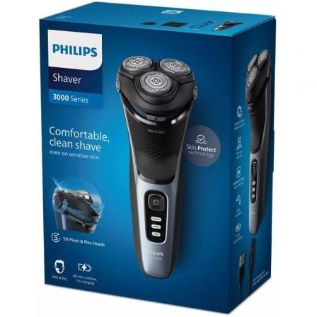 Máquina de Barbear Philips Shaver Series 3000 S3243/12 com Bateria / 2 Acessórios - Imagem 5