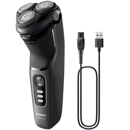 Máquina de Barbear Philips Shaver Series 3000 S3343/13 Wet & Dry Cabeças 5D Autonomia 60min com 4 Acessórios - Imagem 3