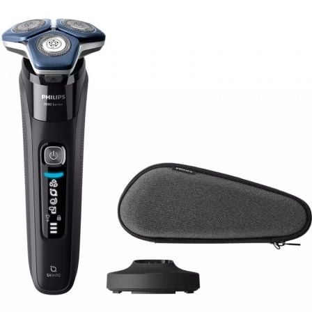 Máquina de Barbear Philips Shaver Series 7000 S7886/35 SkinIQ SteelPrecision Recarregável + 2 Acessórios