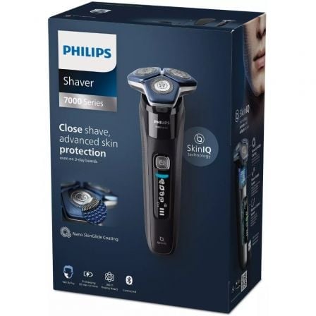 Máquina de Barbear Philips Shaver Series 7000 S7886/35 SkinIQ SteelPrecision Recarregável + 2 Acessórios - Imagem 4
