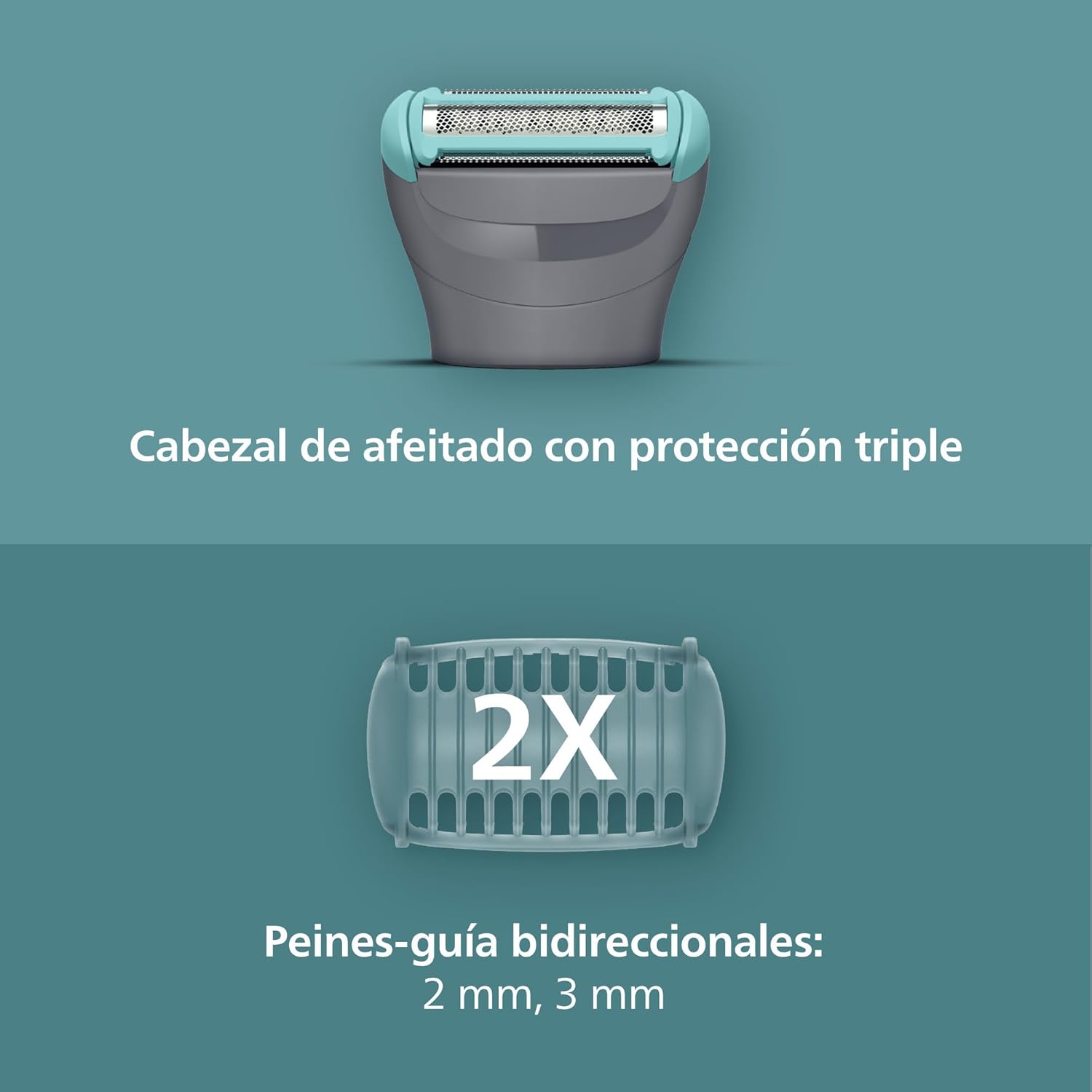 Aparador Corporal Philips Series 3000 BG3480/15 100% Impermeável Bateria 2 Pentes-Guia - Imagem 3