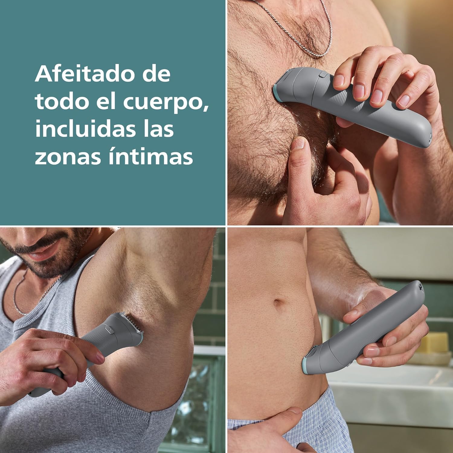 Aparador Corporal Philips Series 3000 BG3480/15 100% Impermeável Bateria 2 Pentes-Guia - Imagem 2
